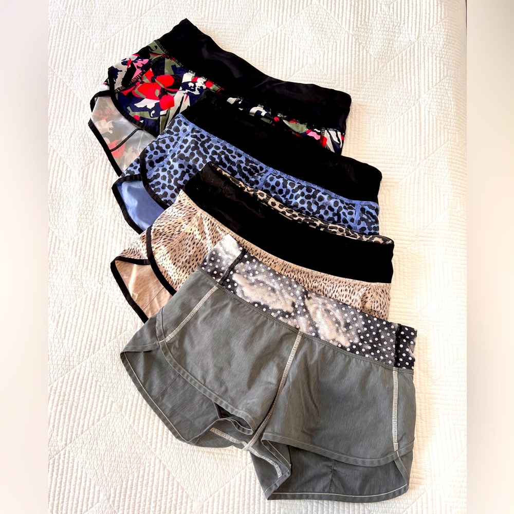 4 Pairs of Lululemon Speed Shorts - Size 2